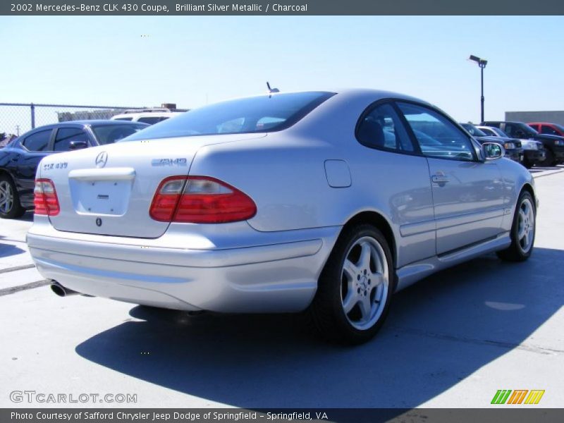 Brilliant Silver Metallic / Charcoal 2002 Mercedes-Benz CLK 430 Coupe