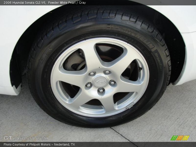 Powder White Pearl / Gray 2006 Hyundai Sonata GLS V6