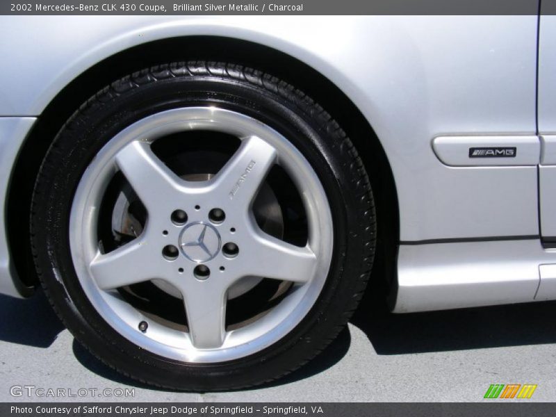 Brilliant Silver Metallic / Charcoal 2002 Mercedes-Benz CLK 430 Coupe