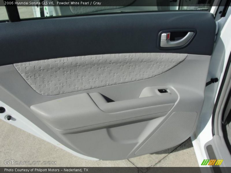 Powder White Pearl / Gray 2006 Hyundai Sonata GLS V6