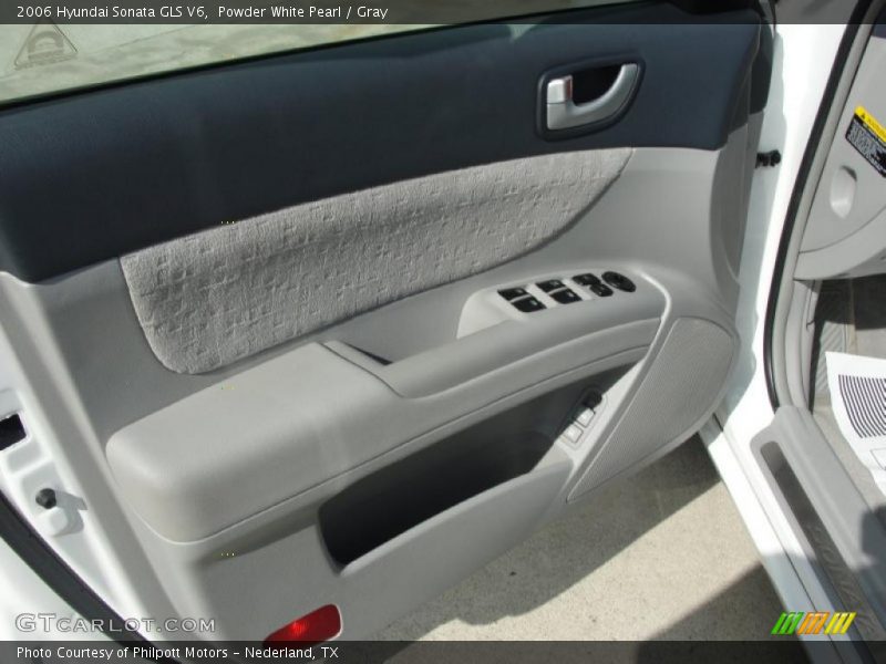 Powder White Pearl / Gray 2006 Hyundai Sonata GLS V6