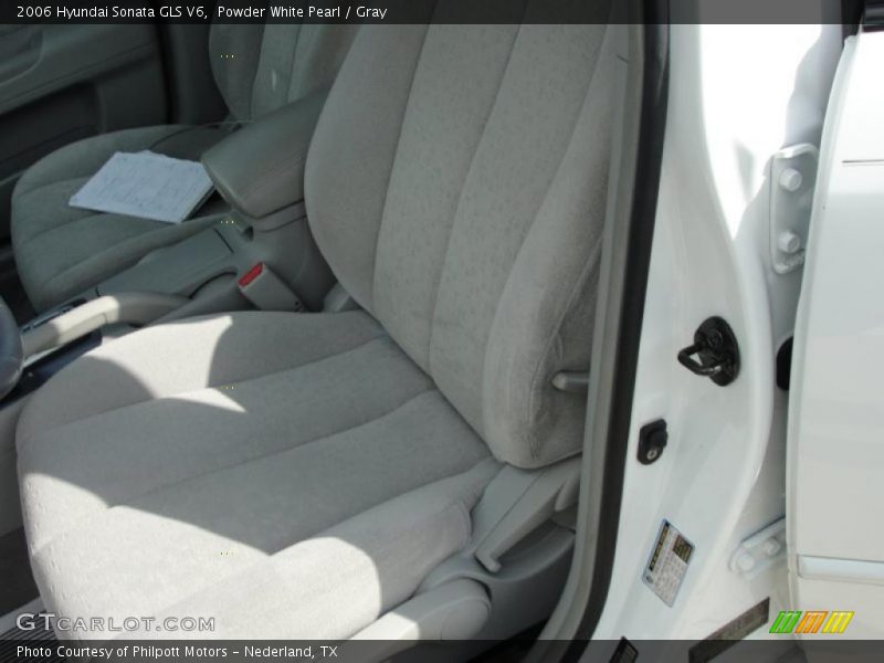 Powder White Pearl / Gray 2006 Hyundai Sonata GLS V6
