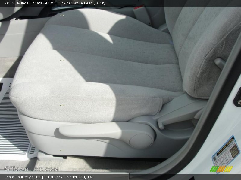 Powder White Pearl / Gray 2006 Hyundai Sonata GLS V6