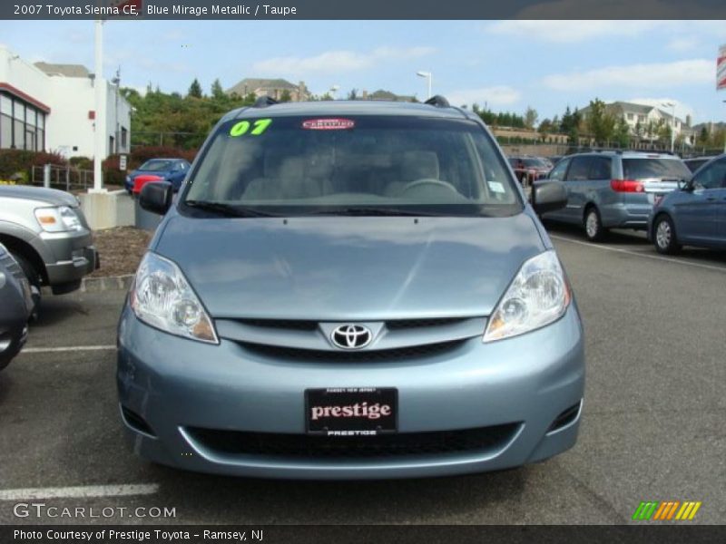 Blue Mirage Metallic / Taupe 2007 Toyota Sienna CE