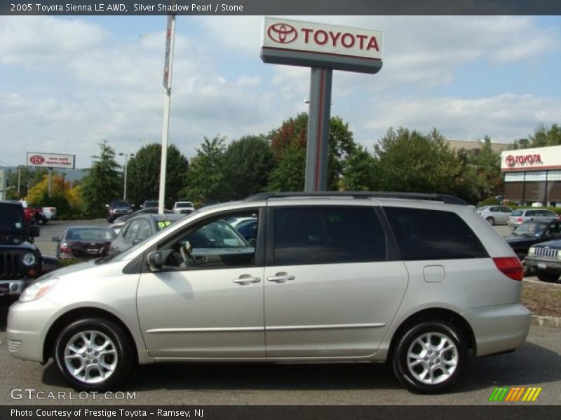 Silver Shadow Pearl / Stone 2005 Toyota Sienna LE AWD