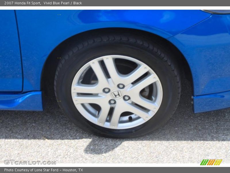 Vivid Blue Pearl / Black 2007 Honda Fit Sport