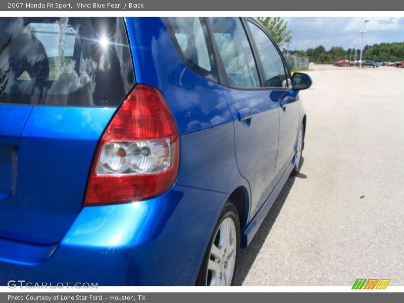 Vivid Blue Pearl / Black 2007 Honda Fit Sport