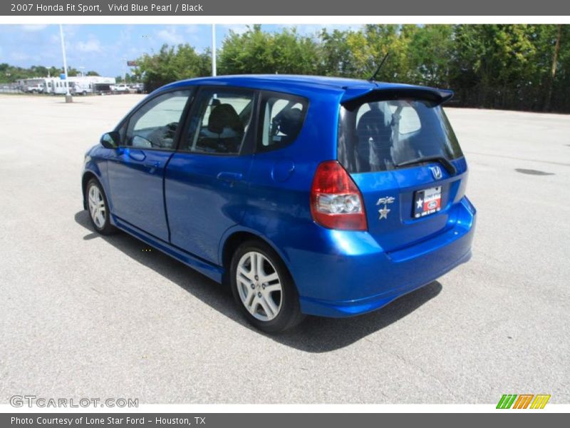 Vivid Blue Pearl / Black 2007 Honda Fit Sport