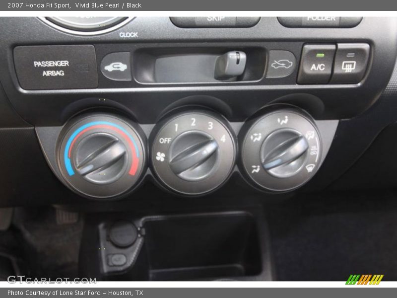 Vivid Blue Pearl / Black 2007 Honda Fit Sport