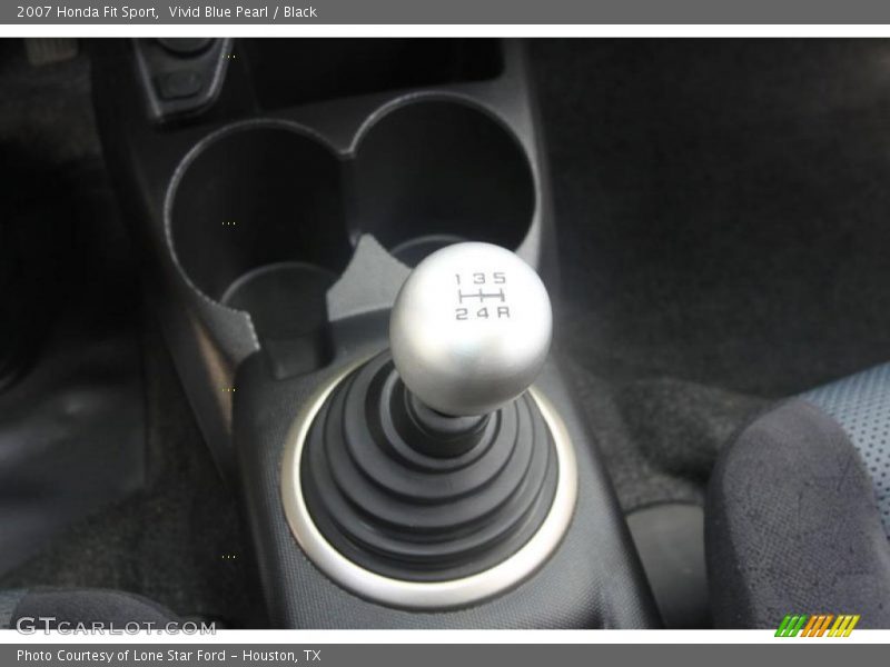 Vivid Blue Pearl / Black 2007 Honda Fit Sport