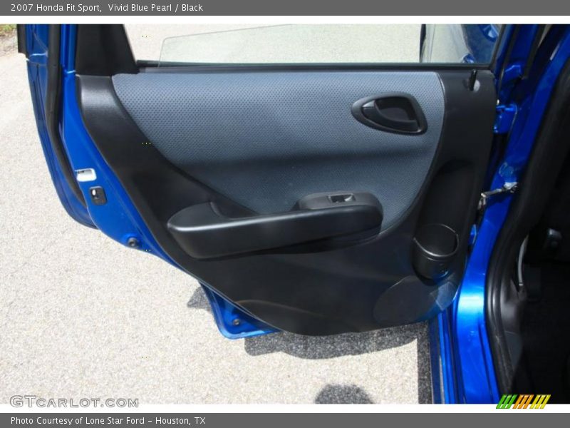 Vivid Blue Pearl / Black 2007 Honda Fit Sport