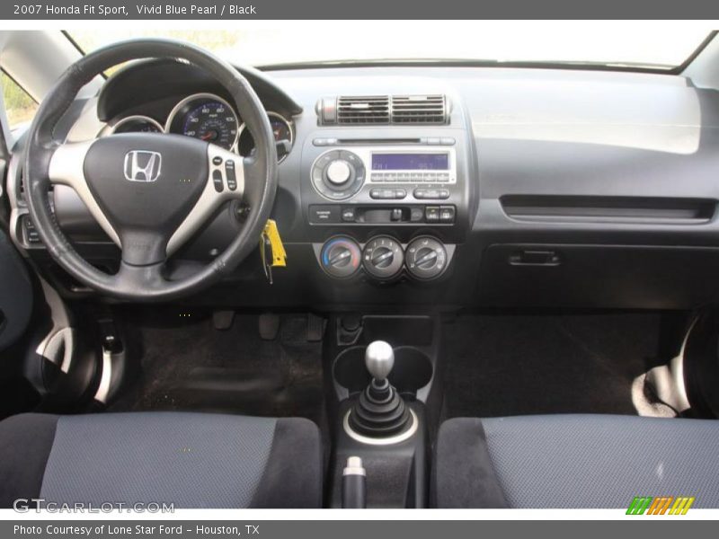 Vivid Blue Pearl / Black 2007 Honda Fit Sport