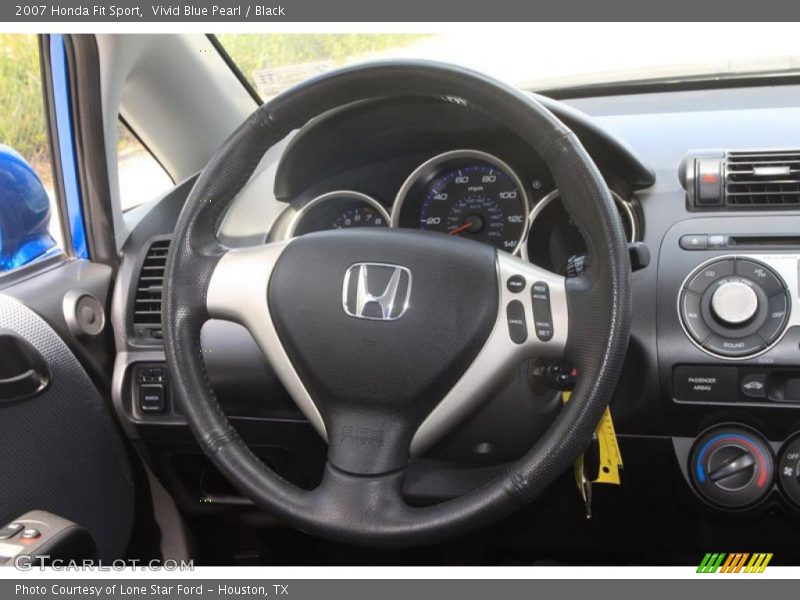 Vivid Blue Pearl / Black 2007 Honda Fit Sport