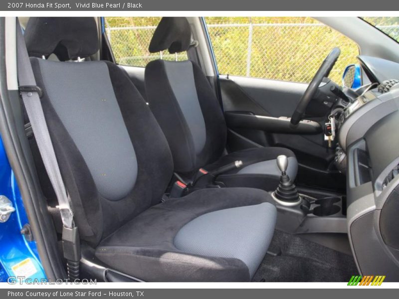 Vivid Blue Pearl / Black 2007 Honda Fit Sport