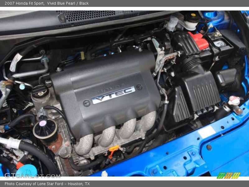 Vivid Blue Pearl / Black 2007 Honda Fit Sport