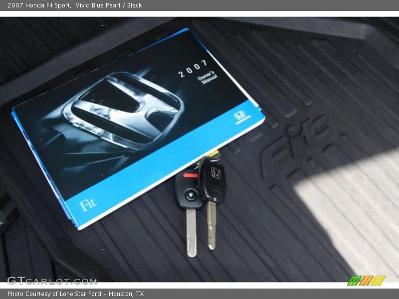 Vivid Blue Pearl / Black 2007 Honda Fit Sport