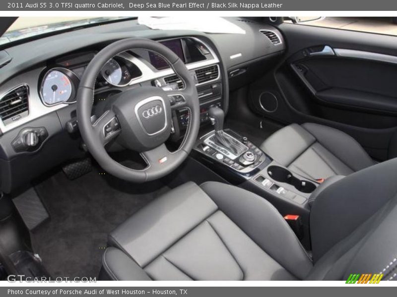 Deep Sea Blue Pearl Effect / Black Silk Nappa Leather 2011 Audi S5 3.0 TFSI quattro Cabriolet