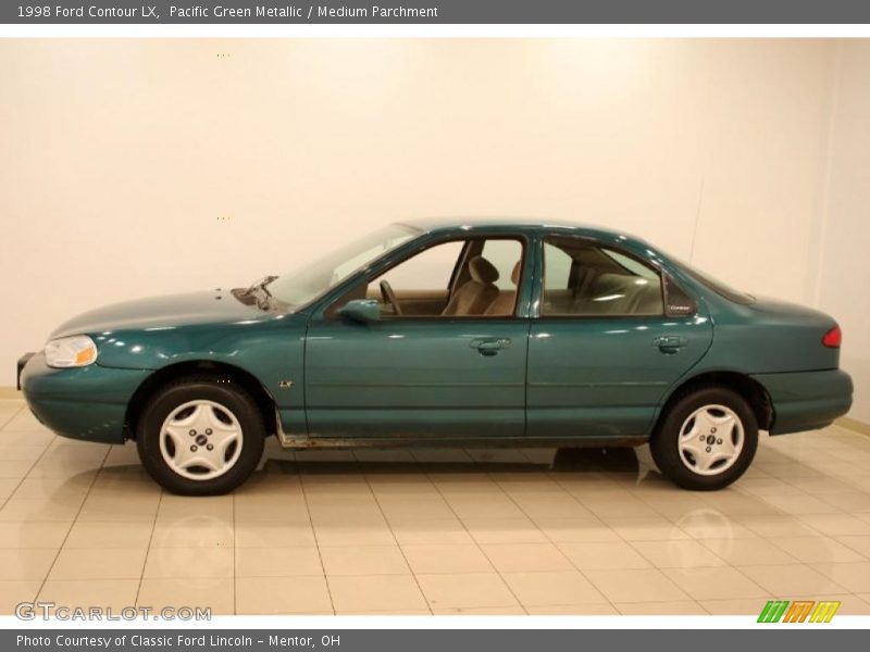 Pacific Green Metallic / Medium Parchment 1998 Ford Contour LX