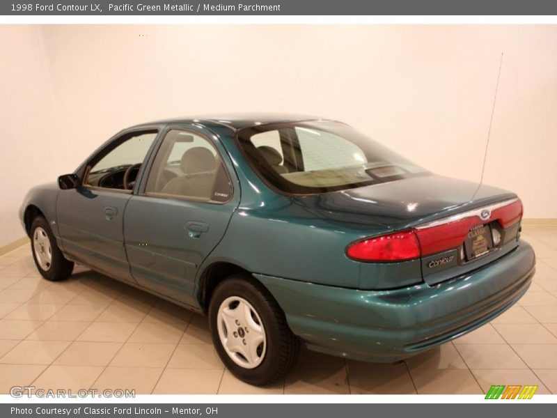 Pacific Green Metallic / Medium Parchment 1998 Ford Contour LX