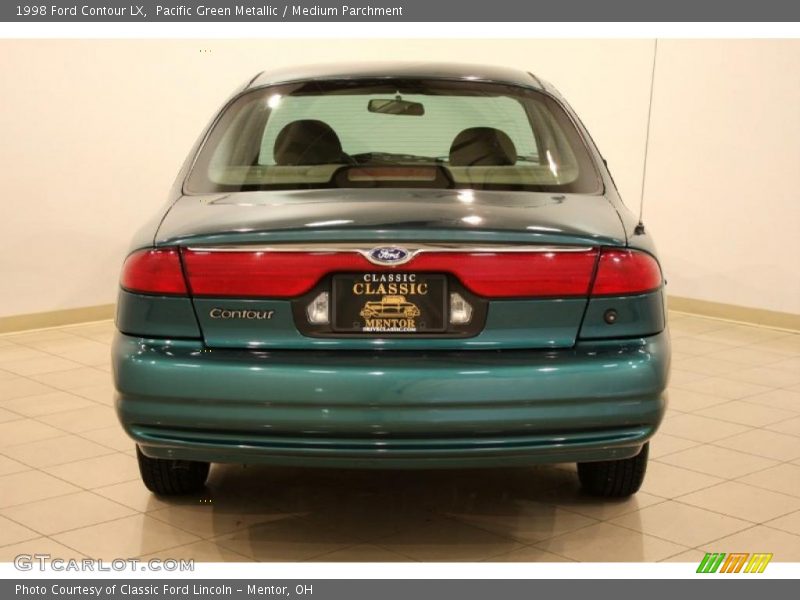 Pacific Green Metallic / Medium Parchment 1998 Ford Contour LX