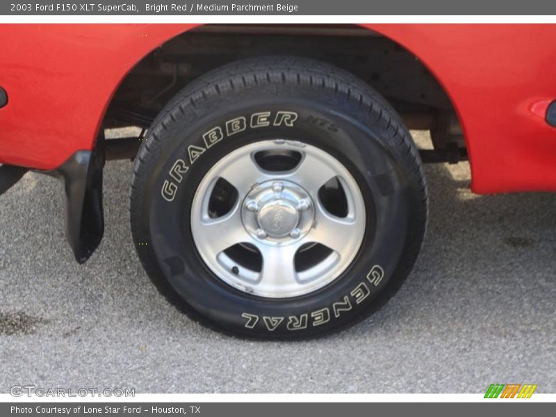 Bright Red / Medium Parchment Beige 2003 Ford F150 XLT SuperCab