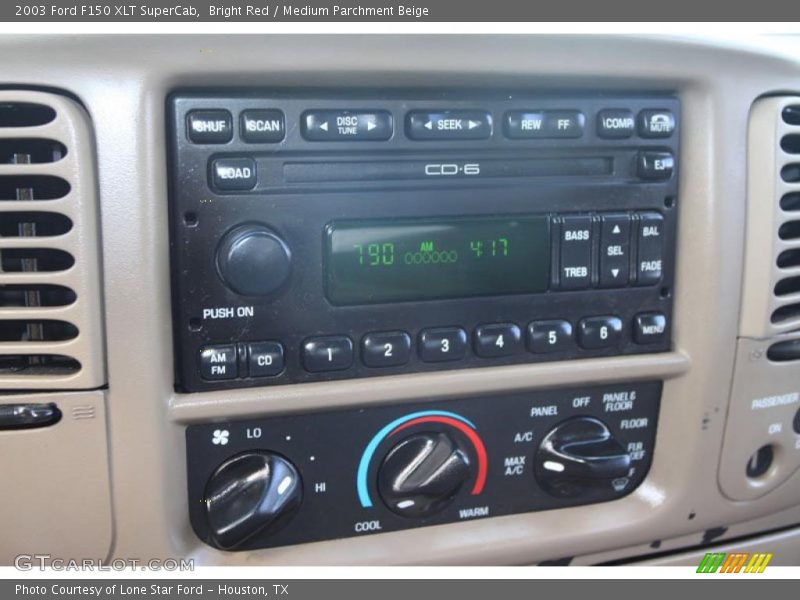 Bright Red / Medium Parchment Beige 2003 Ford F150 XLT SuperCab