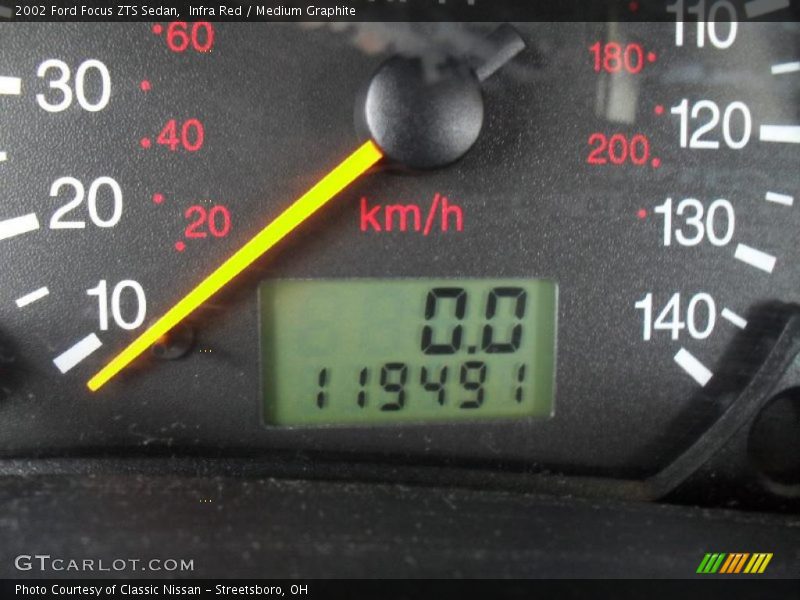 Infra Red / Medium Graphite 2002 Ford Focus ZTS Sedan