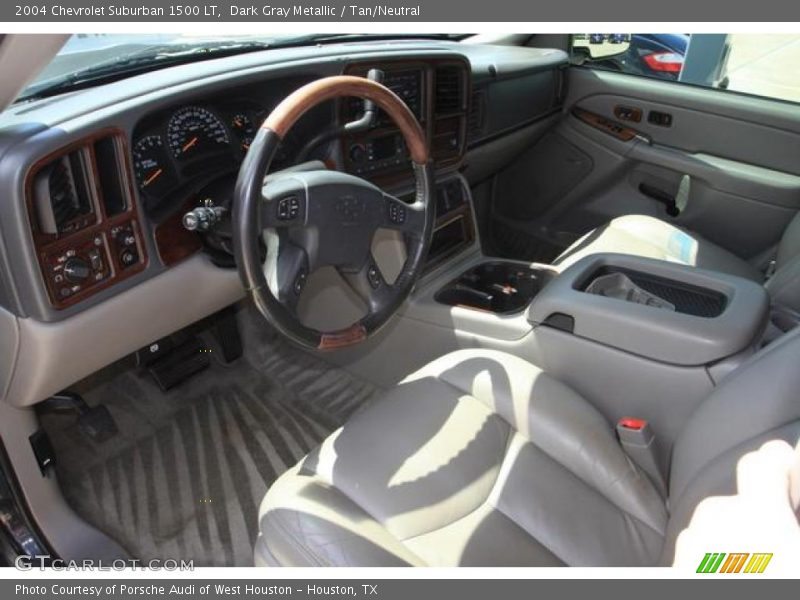 Dark Gray Metallic / Tan/Neutral 2004 Chevrolet Suburban 1500 LT