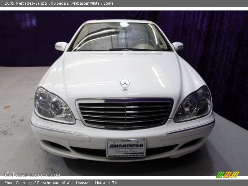 Alabaster White / Stone 2005 Mercedes-Benz S 500 Sedan