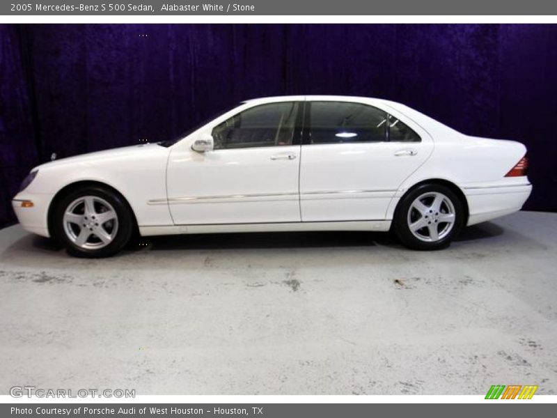 Alabaster White / Stone 2005 Mercedes-Benz S 500 Sedan