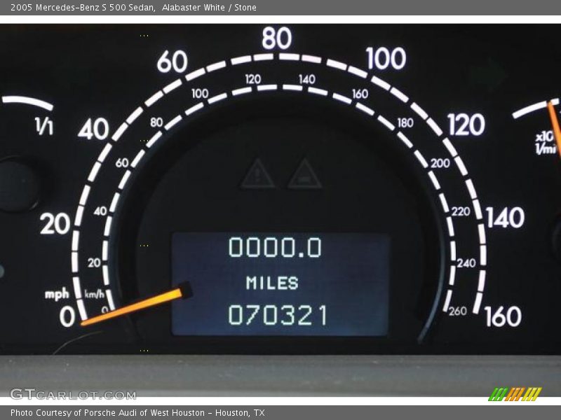 Alabaster White / Stone 2005 Mercedes-Benz S 500 Sedan