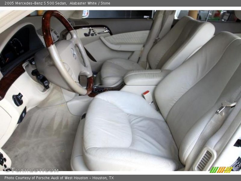 Alabaster White / Stone 2005 Mercedes-Benz S 500 Sedan