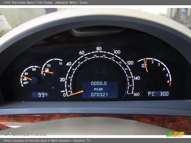 Alabaster White / Stone 2005 Mercedes-Benz S 500 Sedan