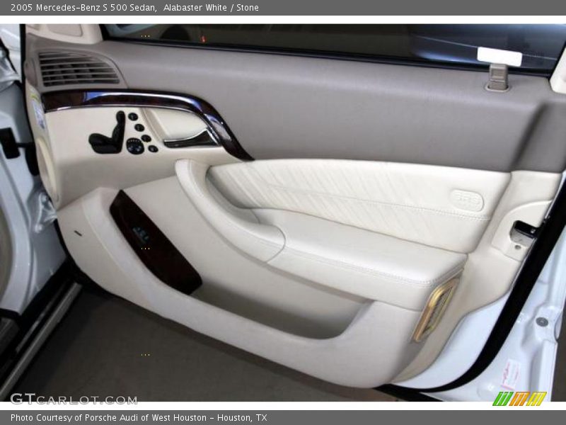 Alabaster White / Stone 2005 Mercedes-Benz S 500 Sedan