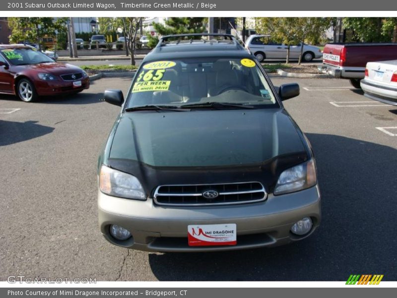 Timberline Green Metallic / Beige 2001 Subaru Outback Limited Wagon