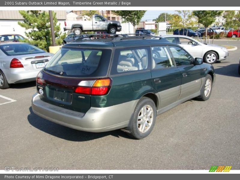 Timberline Green Metallic / Beige 2001 Subaru Outback Limited Wagon