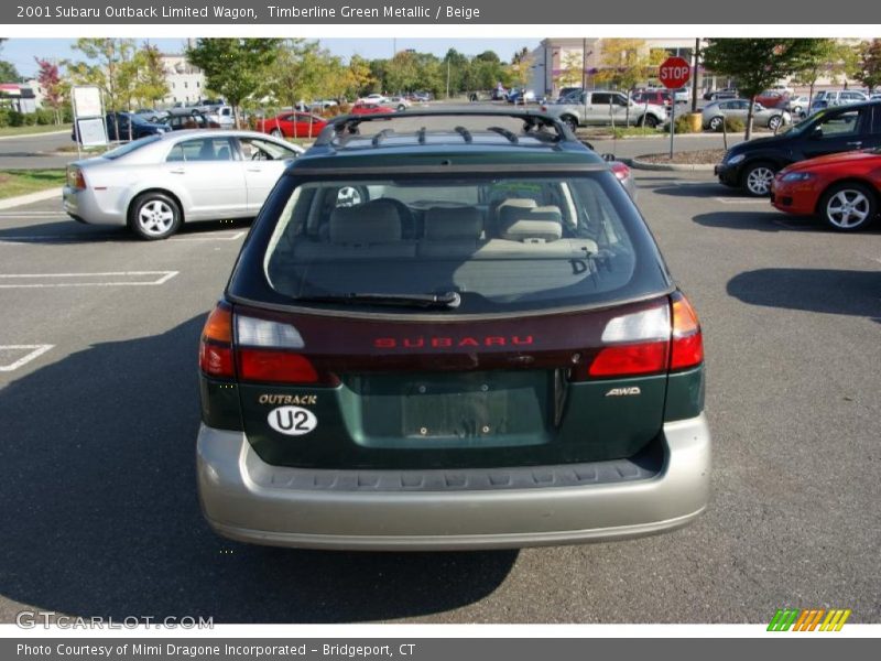 Timberline Green Metallic / Beige 2001 Subaru Outback Limited Wagon