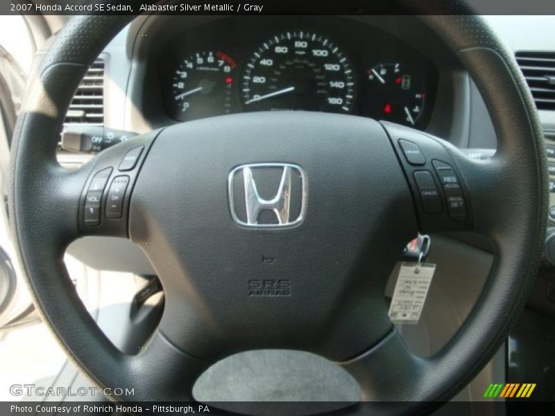 Alabaster Silver Metallic / Gray 2007 Honda Accord SE Sedan