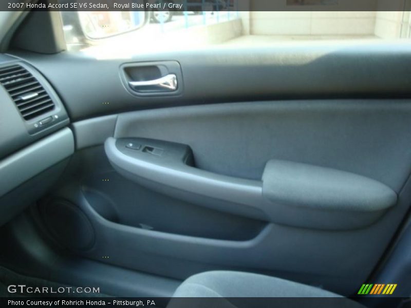 Royal Blue Pearl / Gray 2007 Honda Accord SE V6 Sedan