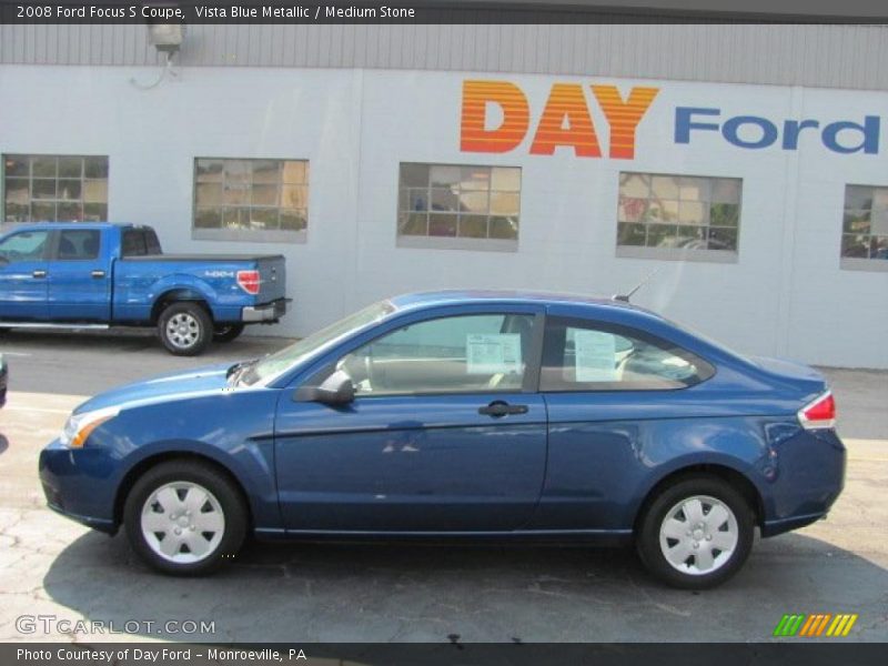 Vista Blue Metallic / Medium Stone 2008 Ford Focus S Coupe
