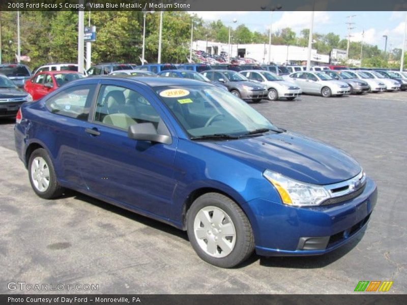 Vista Blue Metallic / Medium Stone 2008 Ford Focus S Coupe