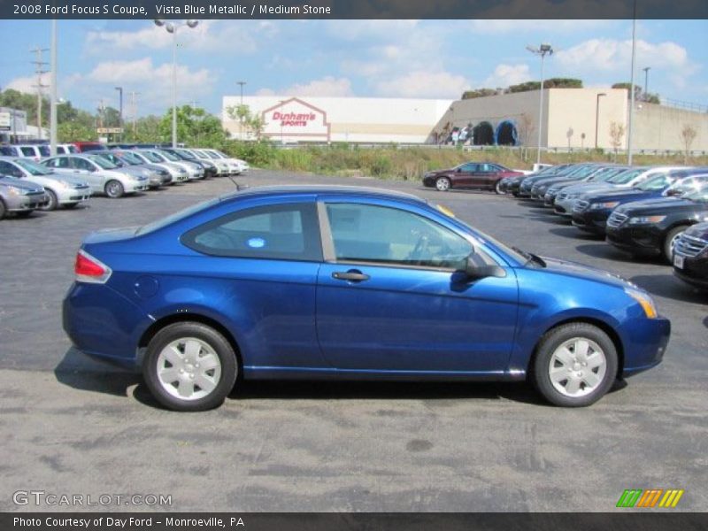 Vista Blue Metallic / Medium Stone 2008 Ford Focus S Coupe