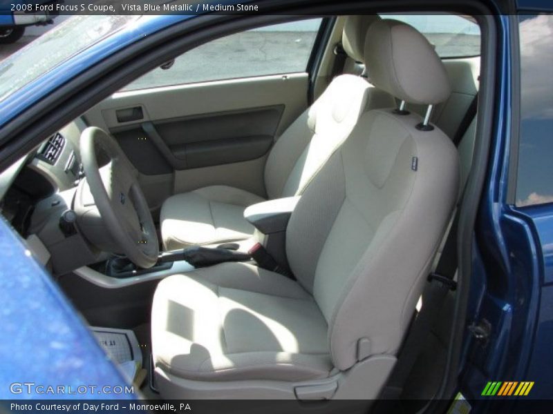 Vista Blue Metallic / Medium Stone 2008 Ford Focus S Coupe