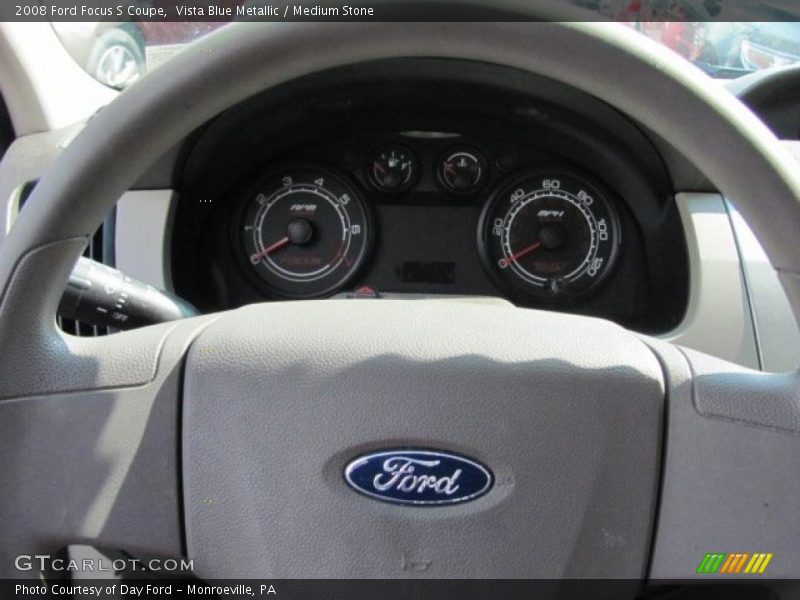 Vista Blue Metallic / Medium Stone 2008 Ford Focus S Coupe