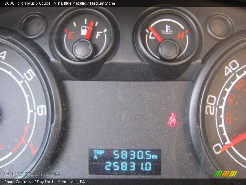 Vista Blue Metallic / Medium Stone 2008 Ford Focus S Coupe