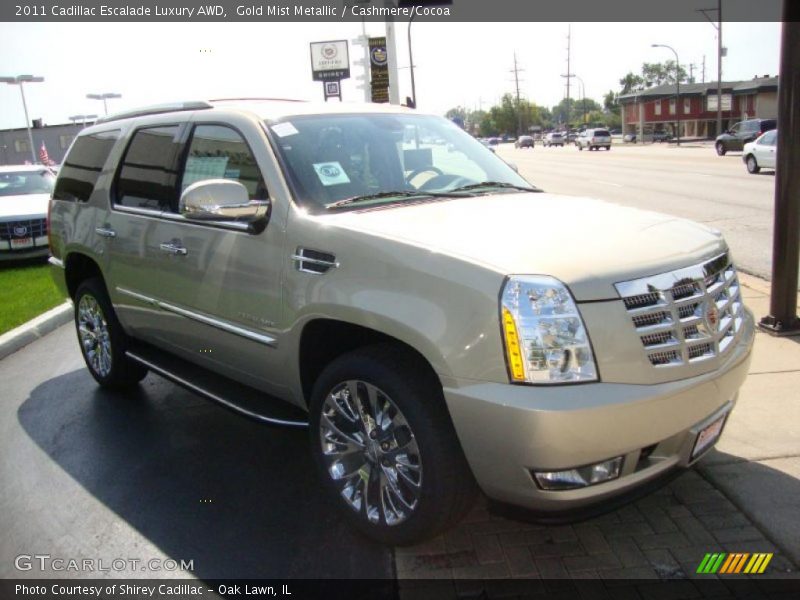 Gold Mist Metallic / Cashmere/Cocoa 2011 Cadillac Escalade Luxury AWD