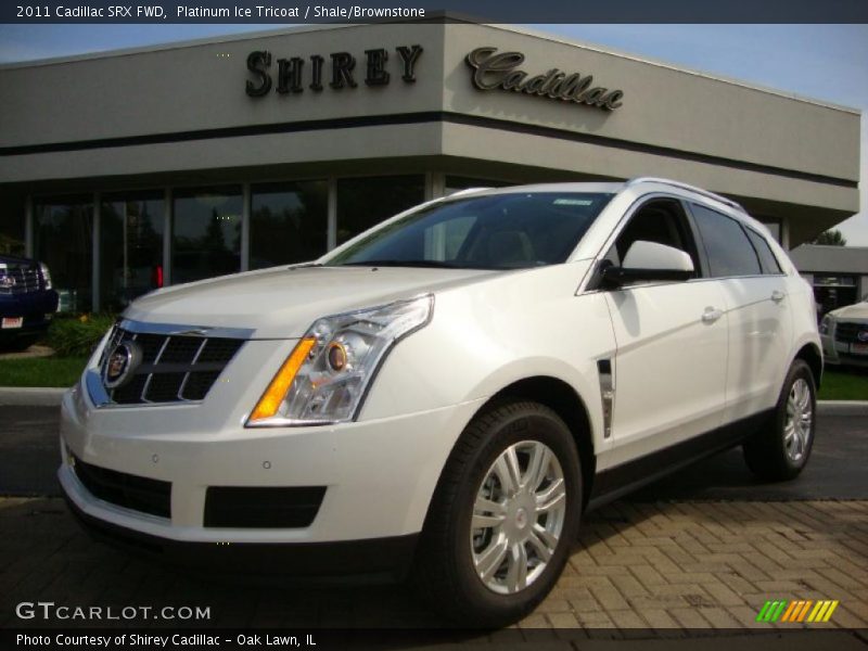 Platinum Ice Tricoat / Shale/Brownstone 2011 Cadillac SRX FWD