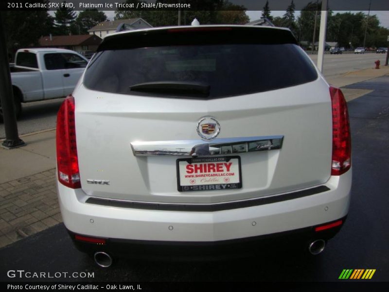 Platinum Ice Tricoat / Shale/Brownstone 2011 Cadillac SRX FWD