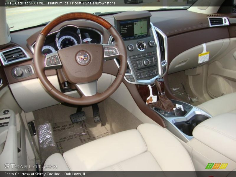 Platinum Ice Tricoat / Shale/Brownstone 2011 Cadillac SRX FWD