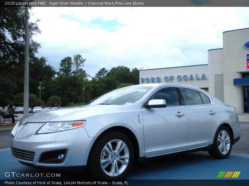 Ingot Silver Metallic / Charcoal Black/Fine Line Ebony 2010 Lincoln MKS FWD